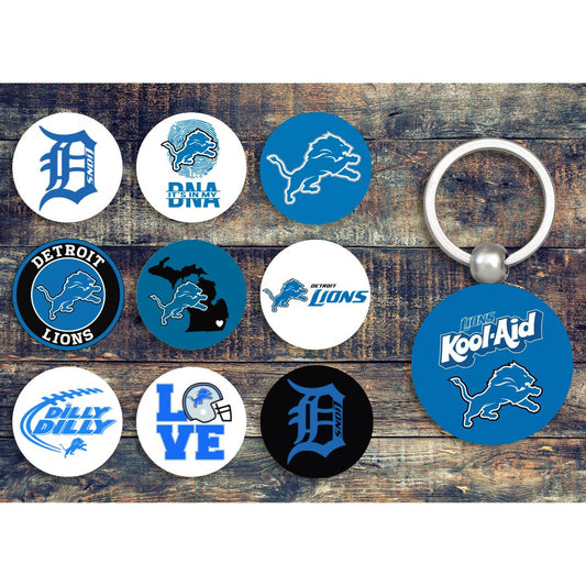 Detroit Lions Round 2" Keychains