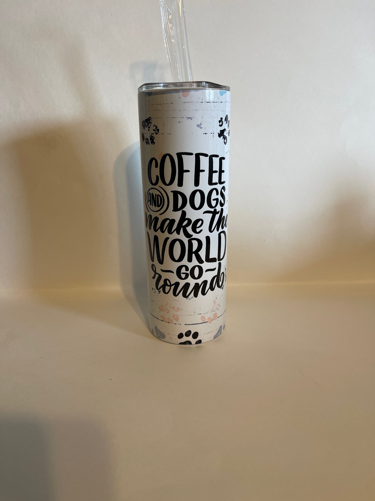 Coffee and Dogs 20oz Skinny Tumbler