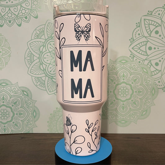 Black/White Mama 40oz Tumbler