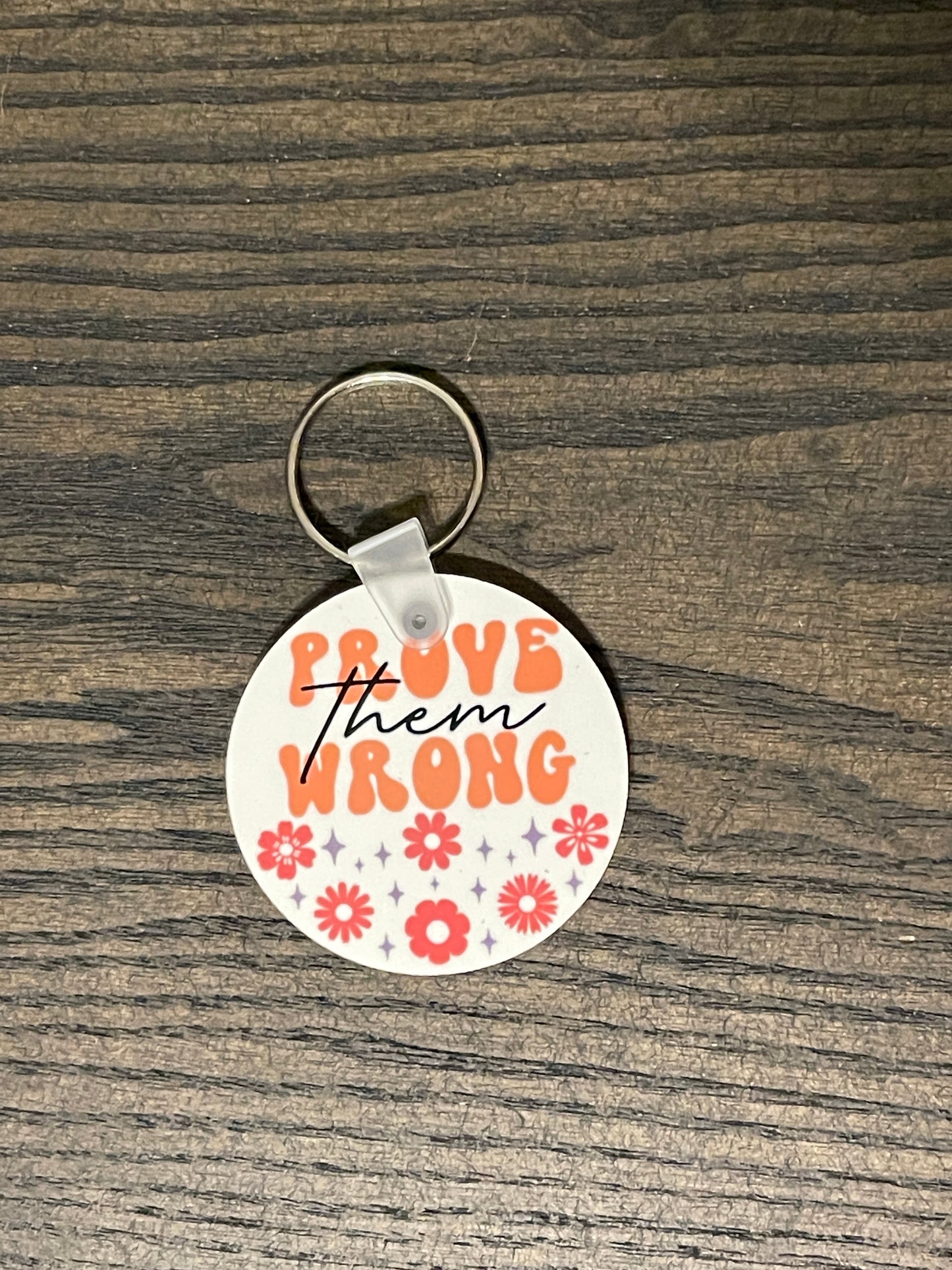 Retro Prove Them Wrong Keychain