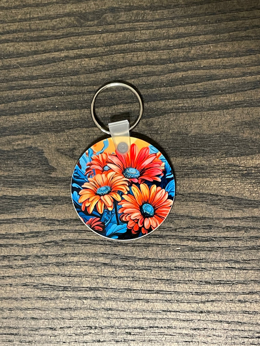 Colorful Daisy Keychain