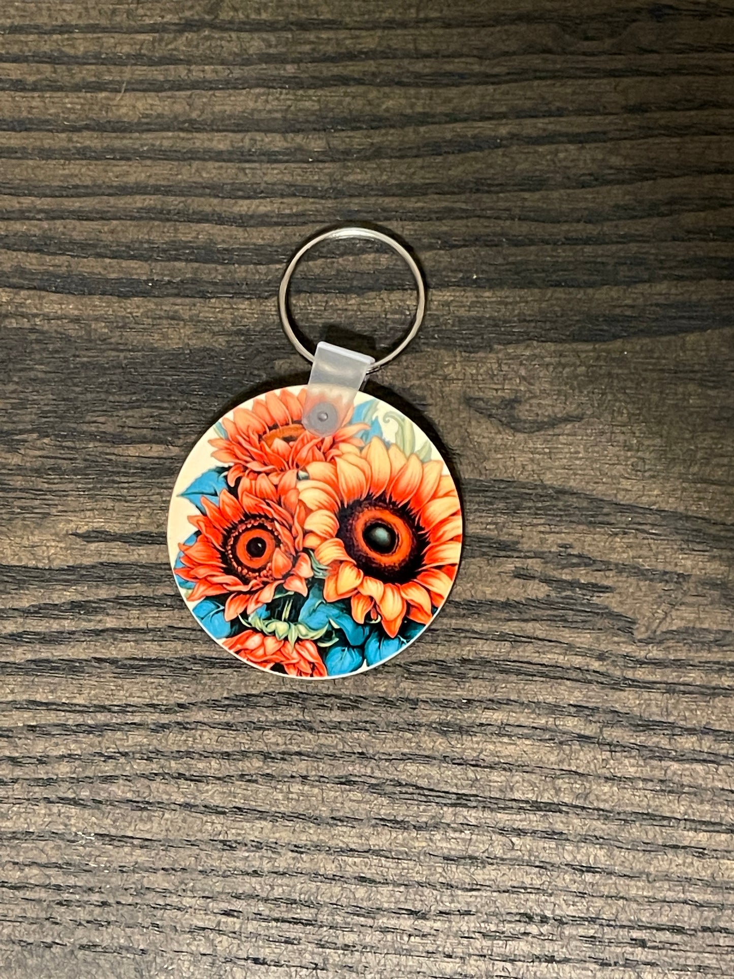 Sunflower Floral Keychain