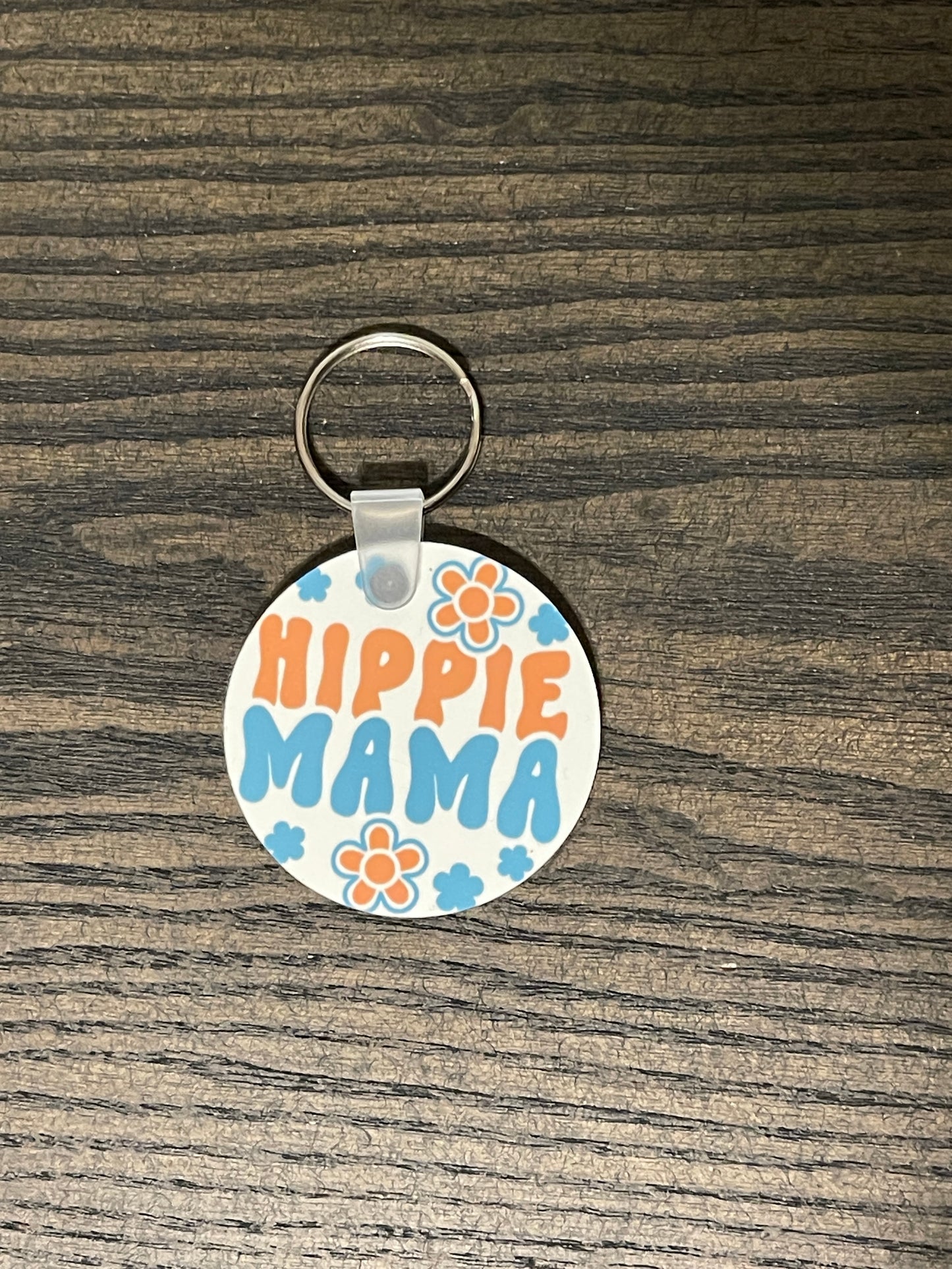 Hippie Mama Retro Keychain